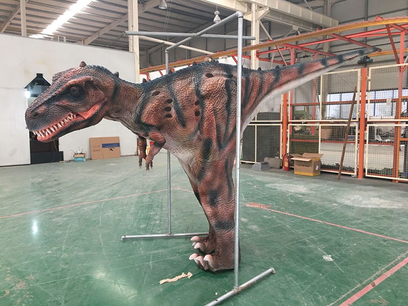 仿真恐龍皮套，客戶與皮套互動(dòng)