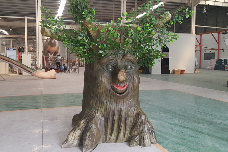 說話樹制作現(xiàn)場，仿真植物仿真樹