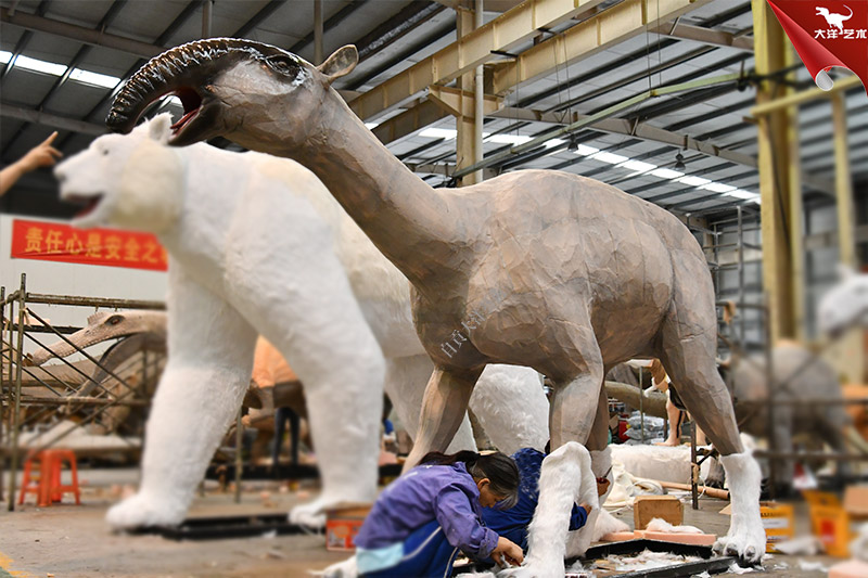 長頸駝遠古仿真動物模型制作
