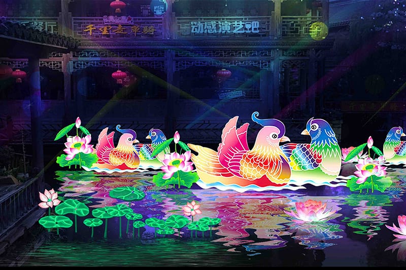 鴛鴦戲水花燈設計方案